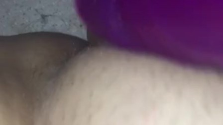 Fucking myself with thick 8inch dildo