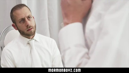 MormonBoyz - Older priest masturbates nervous young Mormon boy