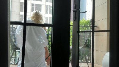 Hotel Balcony Blowjob - Hotel Balcony Blowjob Ends in Intense Messy Oral Creampie and Swallow -  Sterling Silver & Memphos Porn Videos - Tube8