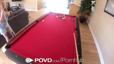 POVD Corner pocket creampie with tight pussy blonde