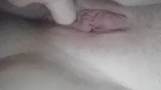 Masturbating with mini dildo
