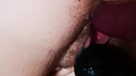 Orgasming and soaking my dildo