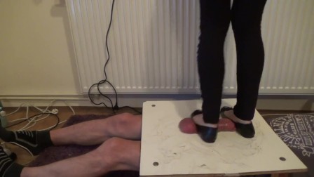 Stomping and jumping on cock and balls in balerinas 2 - Cruel CBT Trample