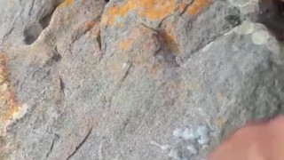 Fiekie masturbating outdoors with cumshot