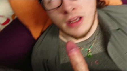 Sucking Down His Load While I Finish Myself With A Fleshlight