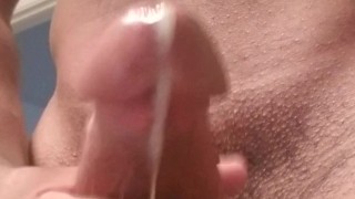 Black Muscle hunk strokes his thick black dick until he moans
