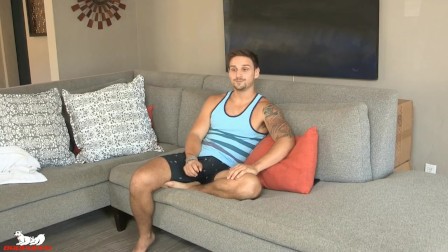 Jackson Reed relaxes & pushes the dildo deep into his ass