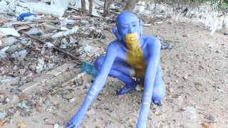 I Transformed Myself Into An Blue Alien... / Bodypaint / Naked Body Art #1