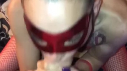 **HER FIRST FACIAL**   HIS POV blowjob ~check out those green eyes~