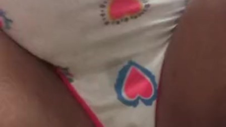 BBW plays with wet pussy under panties to Orgasm