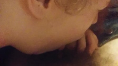 blowjob for daddy while he watches Netflix