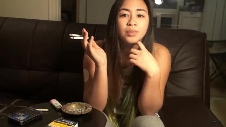 Fetish Girl MissDeeNicotine Smoking Multiple Long Cigarettes