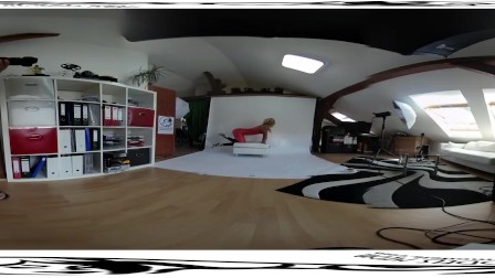 Nice victoria pure 3D VR 360 backstage from photoshoot before dildo masturb