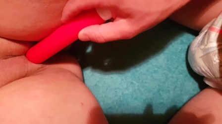 Diaper boy change diaper and touching pussy