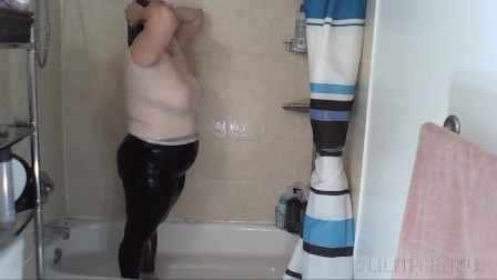 BBW Showers In White Tank Top