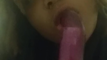 Choking and Gagging on My Dildo - Suprise at End
