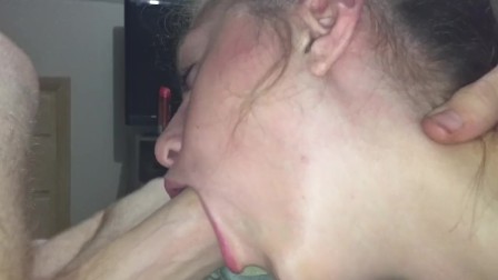 Face Fucked and Sucking Cum from Creampie