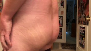 Cum In Hand With Dildo Deep In Ass