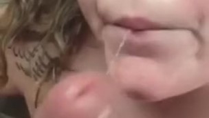 Great blowjob from cheating slut
