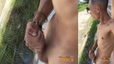 asian Filipino Boy Masturbating in a Public Place