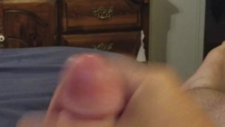 Playing with my lubed cock