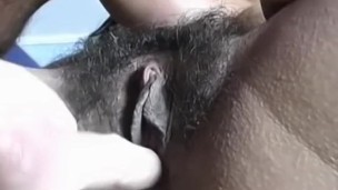 Thick slut screams as I pound her hairy cunt