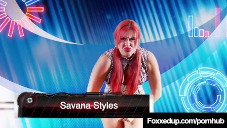 Ebony Tart Jenna Foxx & Inked Savana Styles Wrestle Naked!