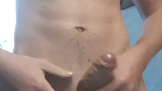  german guy edge his cock and cum handsfree