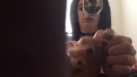 Goth Slut Submissive Enjoys Wax Play