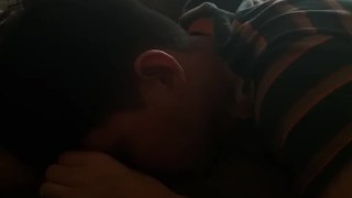 Jerking and Cumming Next to Straight Friend on Vacation