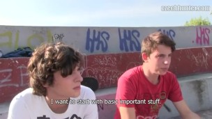 CZECH HUNTER 375 -  Skateboarding Twinks Get Paid To Be In A Raw Threesome