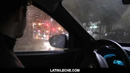 LatinLeche - Taxi driver sucks latin dick, fucked for cash