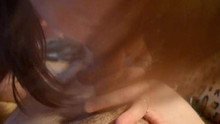 Good morning POV handjob and blowjob with juicy oral creampie