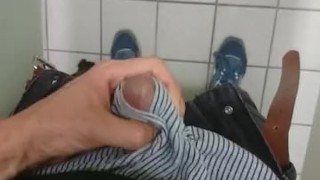 Horny in a public toilet