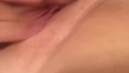 Playing with my freshly shaven pussy and cumming