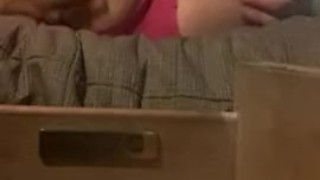 Anal play in sexy stockings