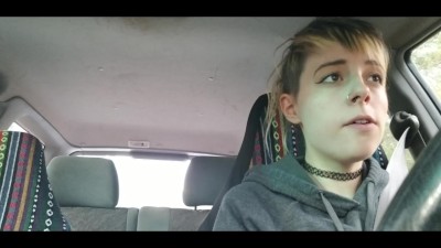 Orgasm While Driving - In public with vibrator and having an orgasm while driving Porn Videos -  Tube8