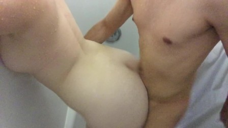 amateur Sex In The Shower, Quickie With My Fat Ass Girlfriend JAKEANDHOLLY