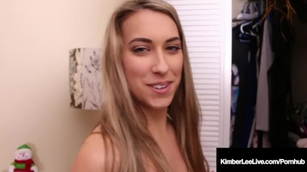 Cute Kimber Lee Blows A Cock & Gets A Face Full Of Cum!