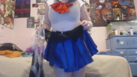 Sailor Moon Girlfriend Shows Her Sissy Boyfriend Costumes w/Humiliation