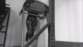 girl in the gym to lost the bet and must masturbate in public