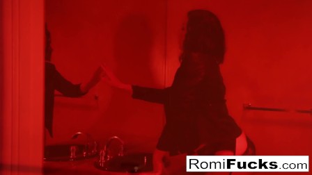 Sexy slave Romi lets master Sovereign dominate her