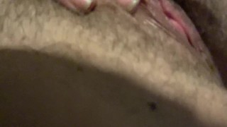 Playing with my tight warm pussy