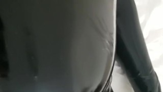 Getting my cock hard in full latex to go to Folsom Street Fair