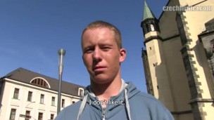 CZECH HUNTER 381 -  Dude Running Late But Finds Time To Take A Raw Cock Up His Ass