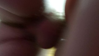 Releaseing stress by pleasuring my hung cock with cumshot