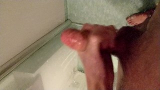 Fit teen with big dig masturebates in the shower