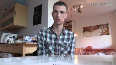 DEBT DANDY 271 - Nerdy Twink In A Plaid Shirt Couldn't Say No To A Big Cash Offer