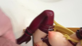 Big tit Anime BDSM Girl figurine get a big load.