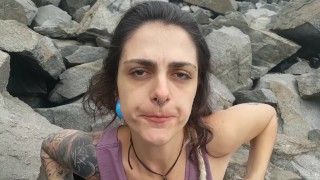 Hot Teen Public Blowjob Cum Eating at Beach!